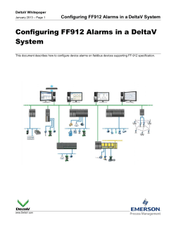 Configuring FF912 Alarms in a DeltaV System