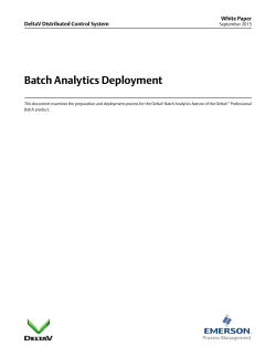 Batch Analytics Deployment
