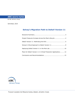 Solvay Successfully Migrates to v11