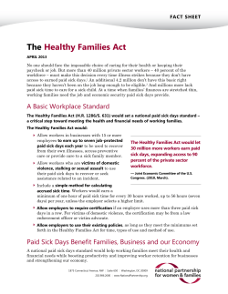 Healthy Families Act