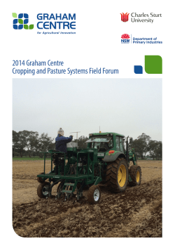 Cropping and Pasture Systems Field Forum
