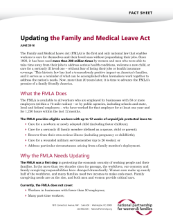 Updating the Family and Medical Leave Act
