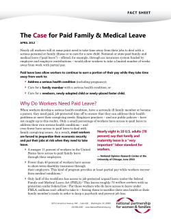 family and maternity leave are very important workplace standards