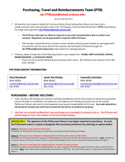 Purchasing, Travel and Reimbursements (PTR) Team - Instructions and Request Form [PDF]