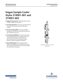 Product Data: 503 HAGAN Sample Cooler Styles