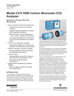 Product Data: CCO 5500 Carbon Monoxide (CO) Analyzer