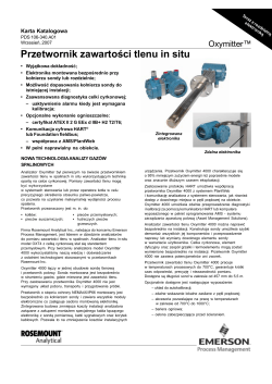 Product Data: Oxymitter In Situ Oxygen Transmitter - Polish