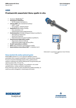 Product Data: 6888 In Situ Flue Gas Oxygen Transmitter - Polish