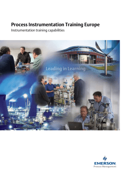 Process Instrumentation Training Europe Brochure