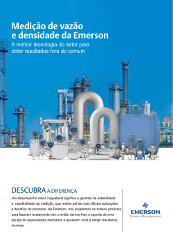 Medi&ccedil;&atilde;o de vaz&atilde;o e densidade da Emerson - Flow and Density Brochure Portuguese