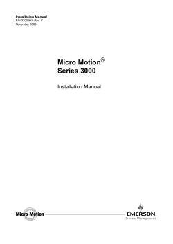 Series 3000 Installation Manual