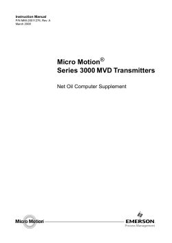 MVD TRANSMITTERS NET OIL COMPUTER SUPPLEMENT MANUAL ENGLISH