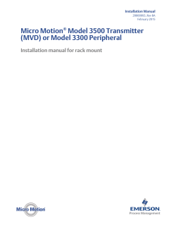 3500 MVD Rackmount Installation Instruction