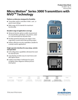 Series 3000 Transmitters and Controllers Data Sheet