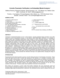 Coriolis Flowmeter Verification via Embedded Modal Analysis