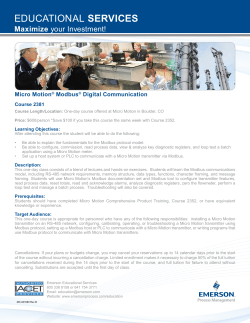 Modbus Digital Communication Course
