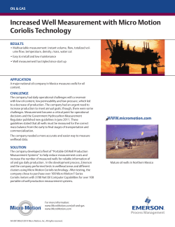 Increased Well Measurement with Coriolis Technology