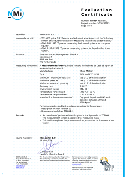 MID Certificate TC8064 Rev 1 F100 Cryogenic ETO 19712