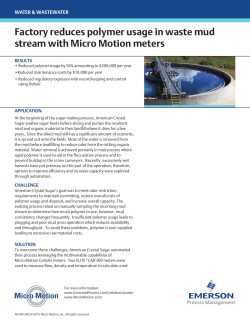 Factory reduces polymer usage in waste mud stream