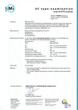 MID Certificate T10265 Rev 9 Marine System