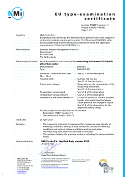 MID Certificate T10071 Rev 9 Measuring System