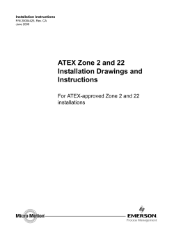 ATEX ZONE 2 AND 22 INSTALLATION DRAWINGS AND INSTRUCTIONS