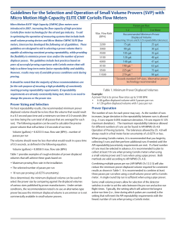 Best Practices for Coriolis Meter Proving