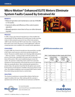 Enhanced ELITE Meters Eliminate System Faults Caused by Entrained Air