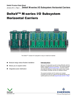 M-series I/O Subsystem Horizontal Carriers