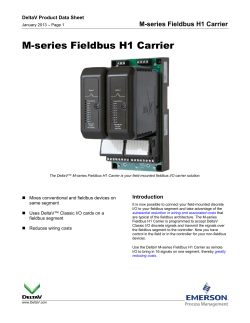 M-series Fieldbus H1 Carrier