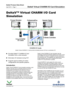 DeltaV Virtual CHARM I/O Card Simulation