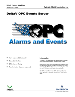 DeltaV OPC Events Server