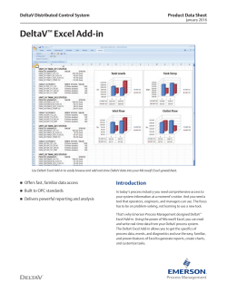 DeltaV Excel Add-in