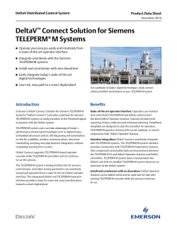 DeltaV Connect Solution for Siemens TELEPERM M Systems