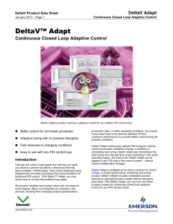 DeltaV Adapt - Continuous Closed Loop Adaptive Control