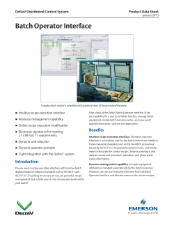 Batch Operator Interface