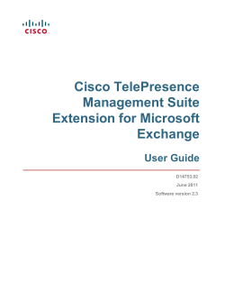 Cisco TelePresence Management Suite Extension for Microsoft Exchange User Guide (2.3)