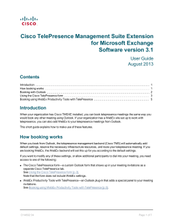 Cisco TelePresence Management Suite Extension for Microsoft Exchange User Guide (3.1)