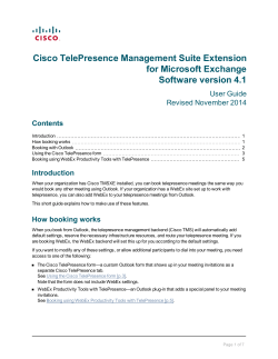 Cisco TelePresence Management Suite Extension for Microsoft Exchange User Guide (4.1)