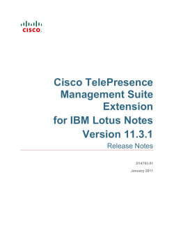 Cisco TelePresence Management Suite Extension for IBM Lotus Notes Release Notes (11.3.1)