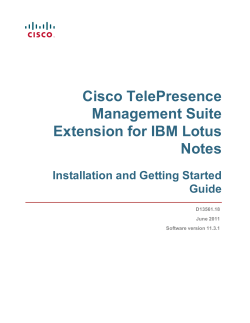 Cisco TelePresence Management Suite Extension for IBM Lotus Notes Installation and Getting Started Guide (11.3.1)