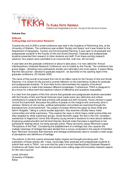 Editorial - Cutting Edge and Innovative Research