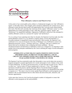 Facts about Affirmative Action