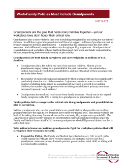 Grandparent's Day 2010: Work-Family Policies Must Include Grandparents