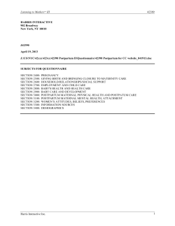 Listening to Mothers III: New Mothers Speak Out Survey Instrument (2013)