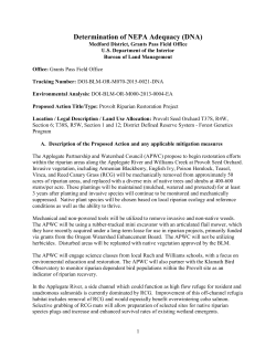 Provolt Riparian Restoration Project DNA