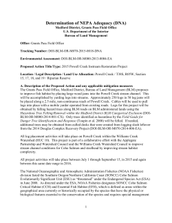 Powell Creek Instream Restoration DNA