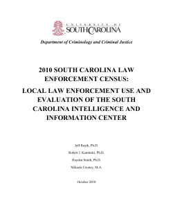 SC Intell and Info Center Final Report