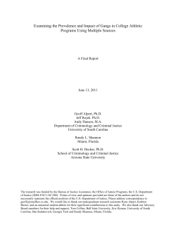 NCAA Gang Final Report