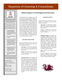 Track Options and Plans of Study